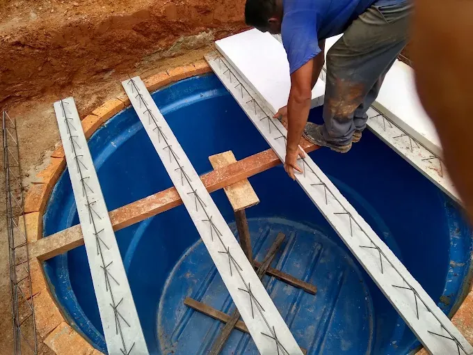 Reservatório e bombeamento de um sistema de irrigação instalado